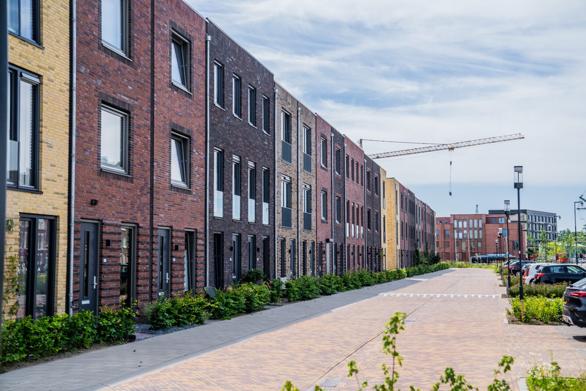 afbeelding van rijwoningen