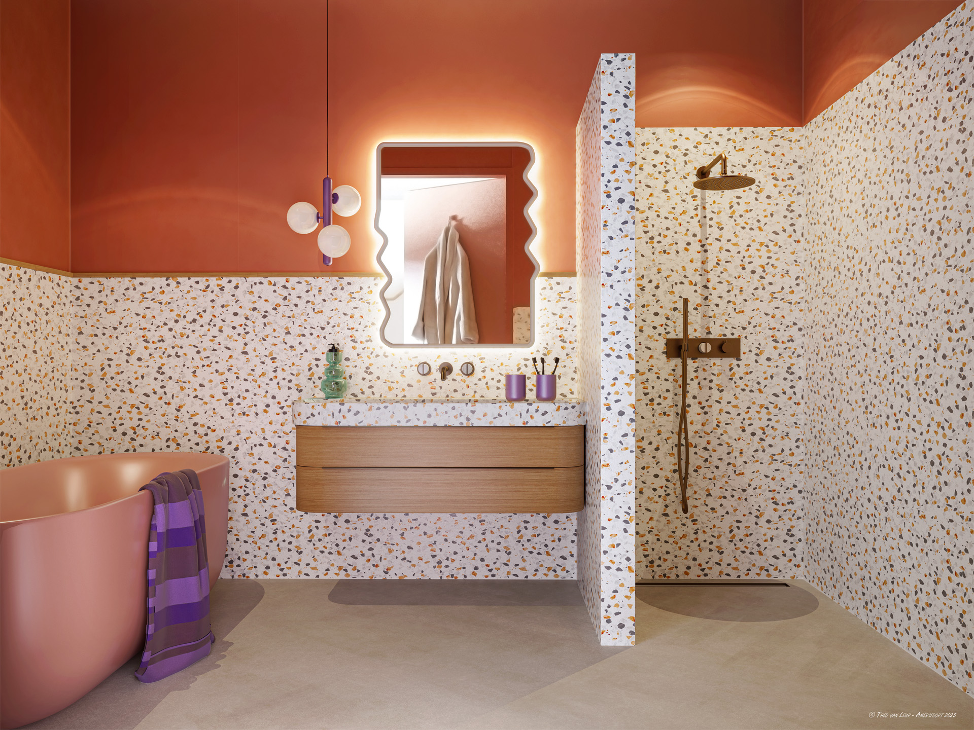 2235,5 Waalfront Nijmegen - Iris - Interieuren - Amber Blok H2 Bnr H612 - Badkamer_72dpi