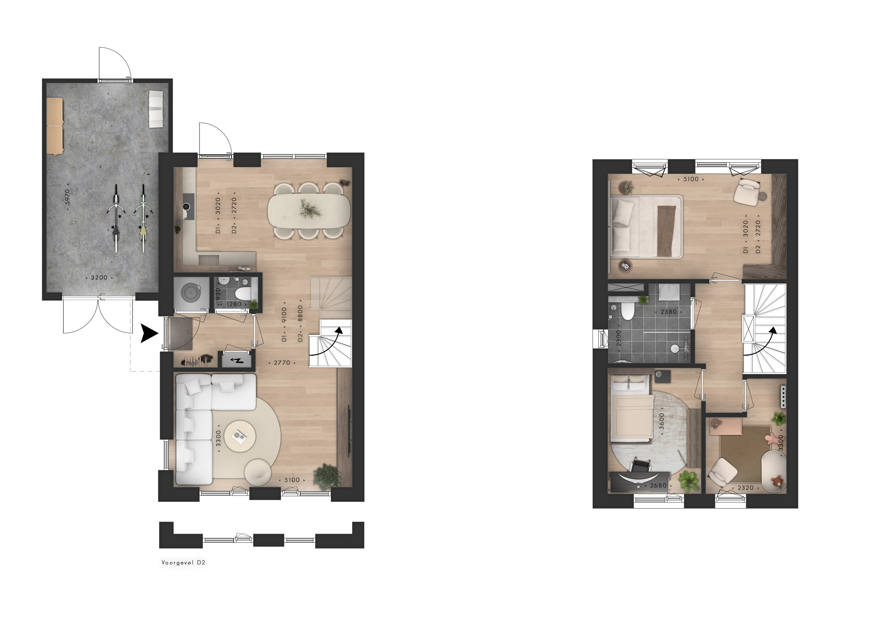 1e en 2e verdieping D 1