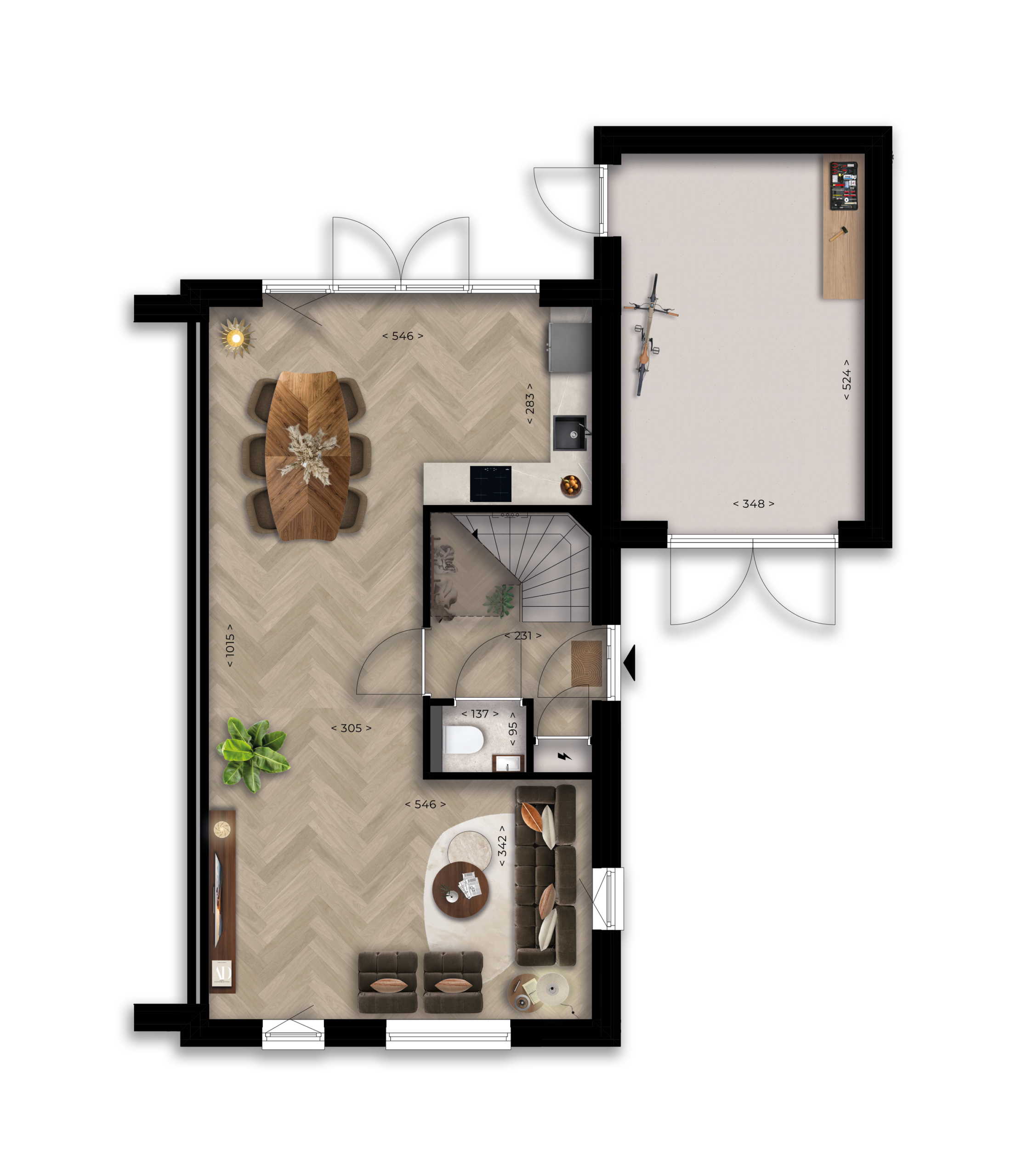 Milsbeek - Op de Hey - Tweekapper dwarskap - H1 - BG