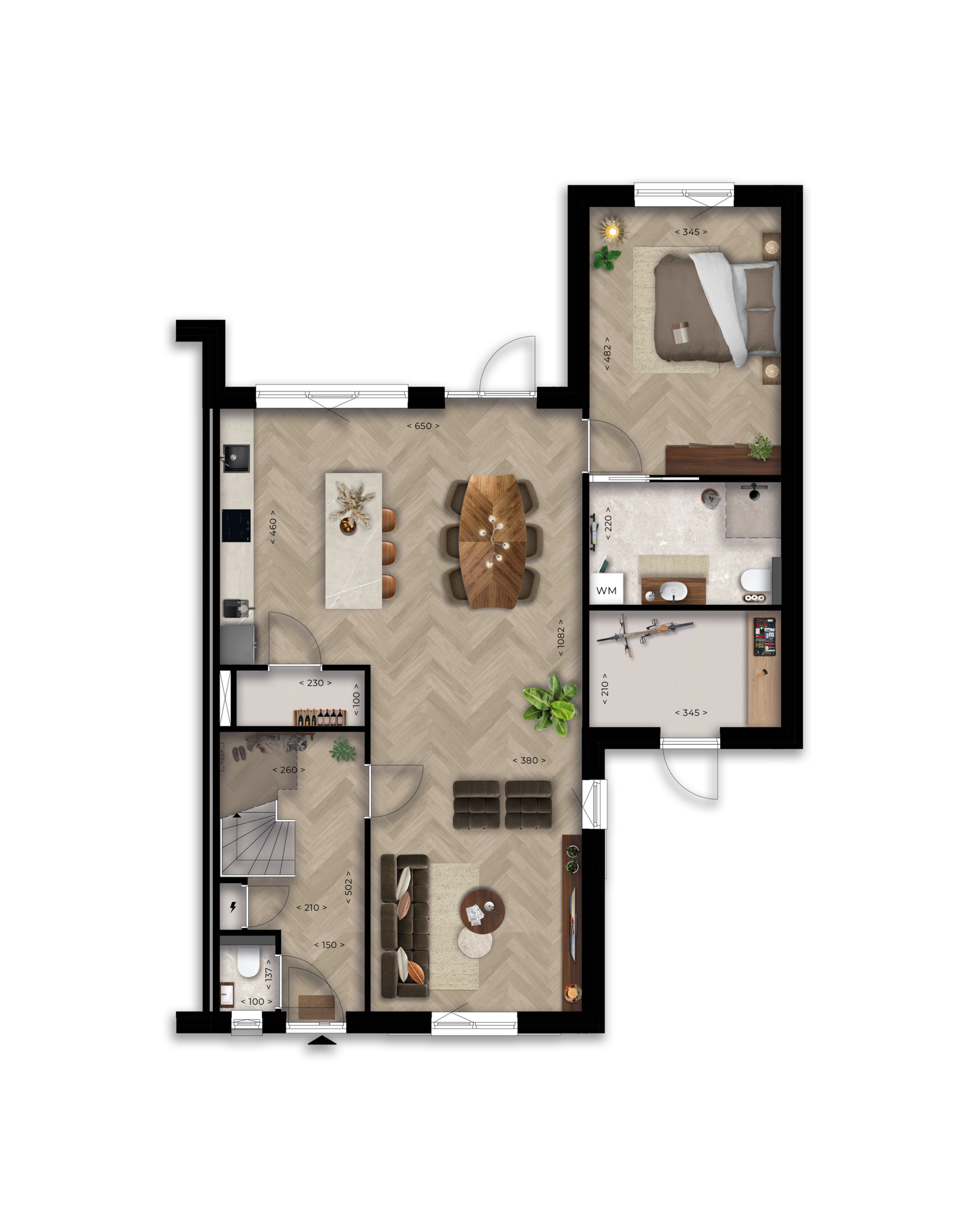 Milsbeek - Op de Hey - LLB Rijwoning hoek - K7 - BG