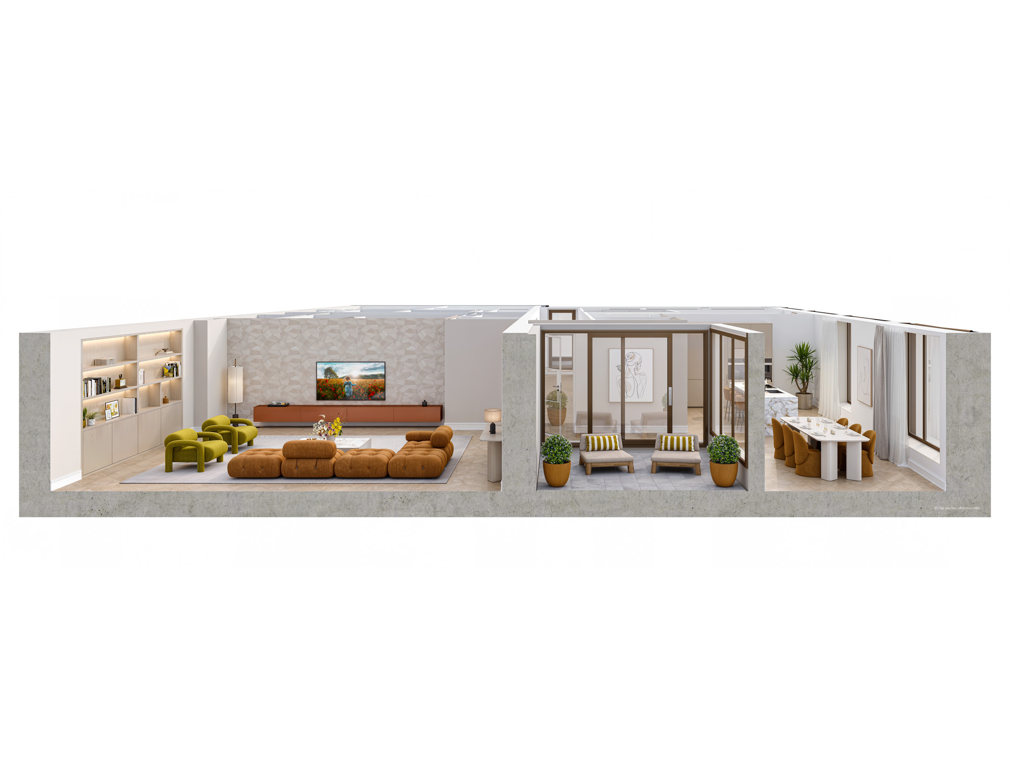 2235,10 BPD NOM Waalfront Nijmegen Iris Blok 4 Interieur Fase 2 Bnr 665 Doorsnede 4 3 72Dpi