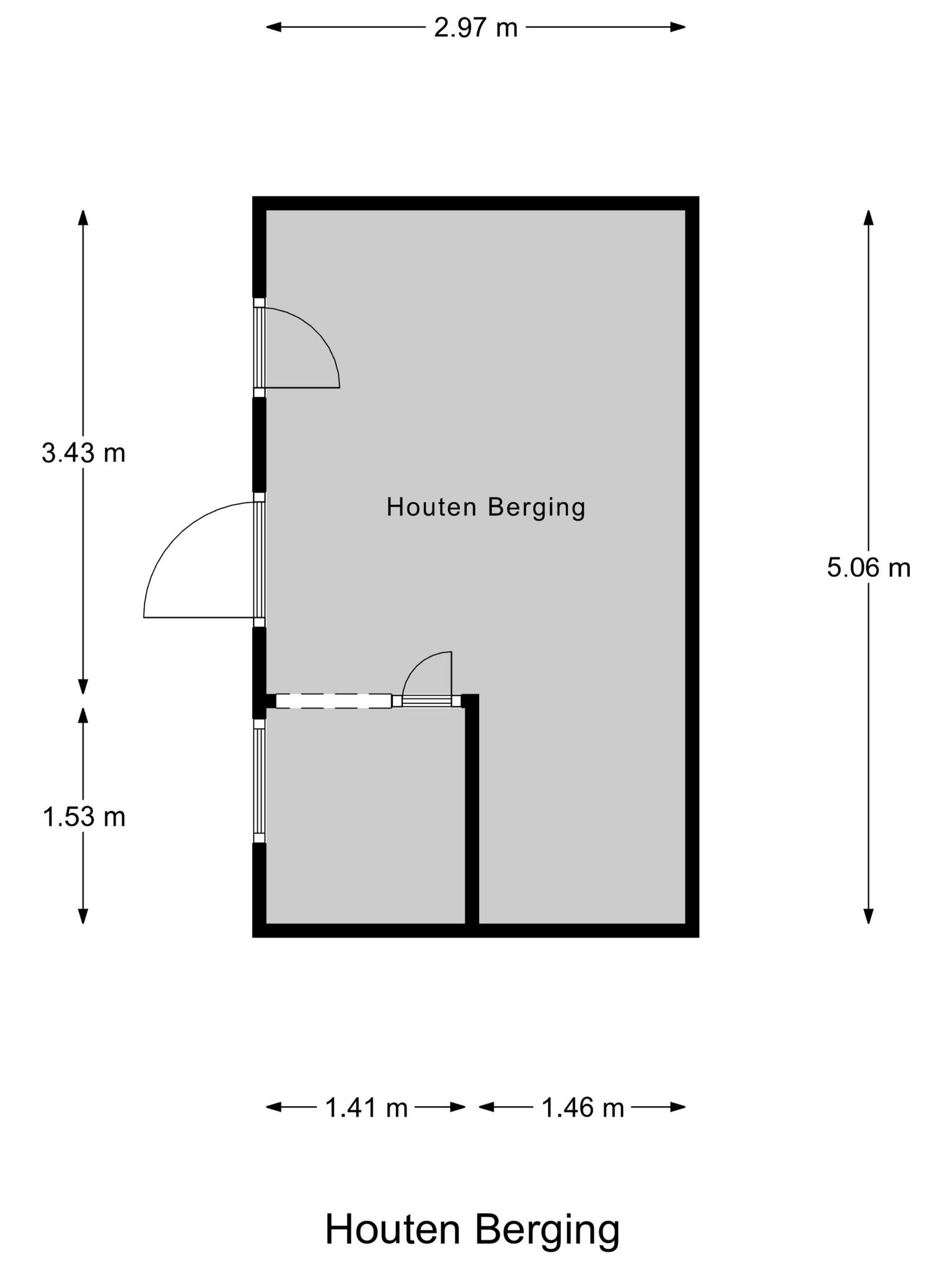 Houten berging