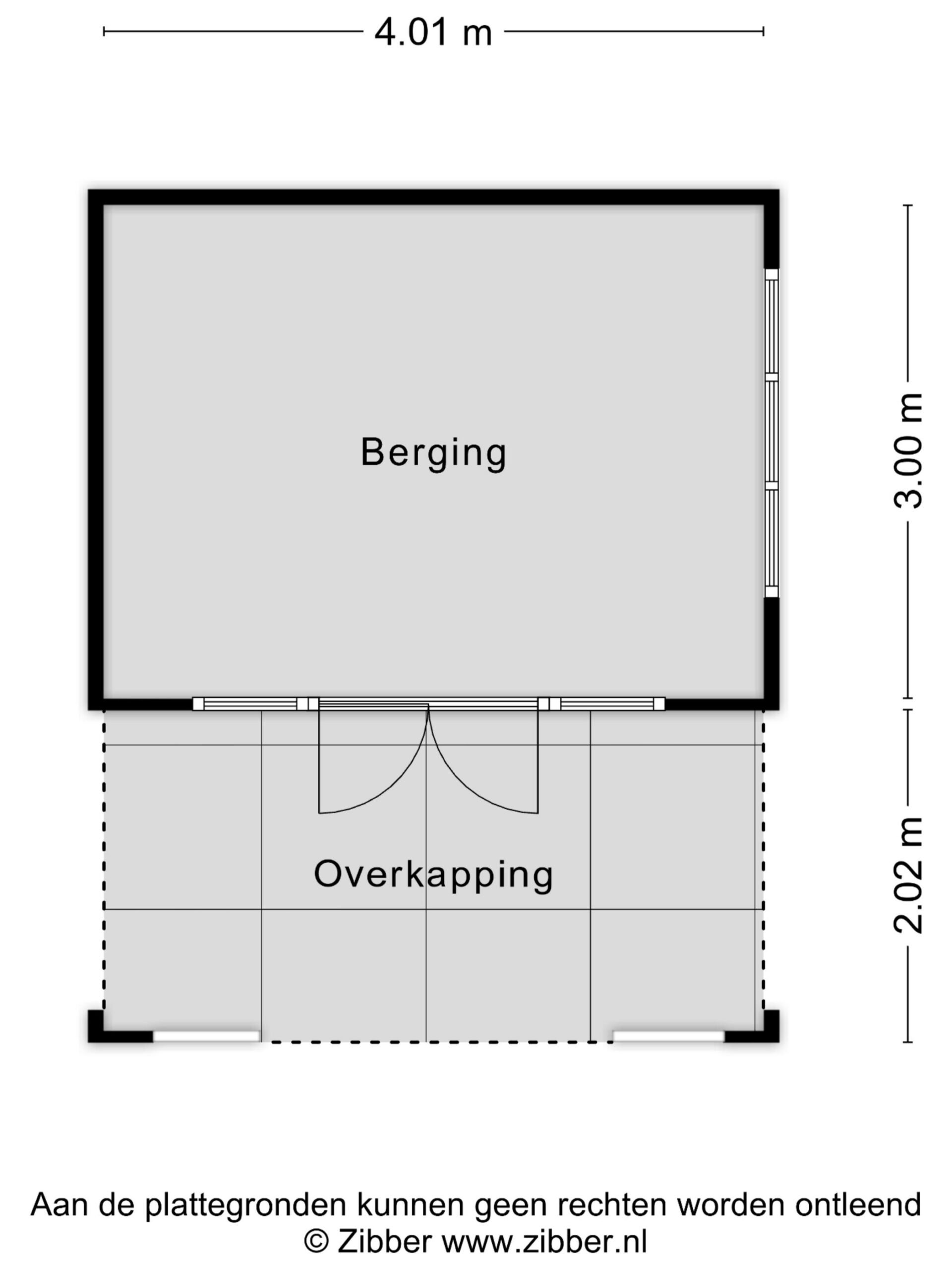 Tuinhuis met overkapping