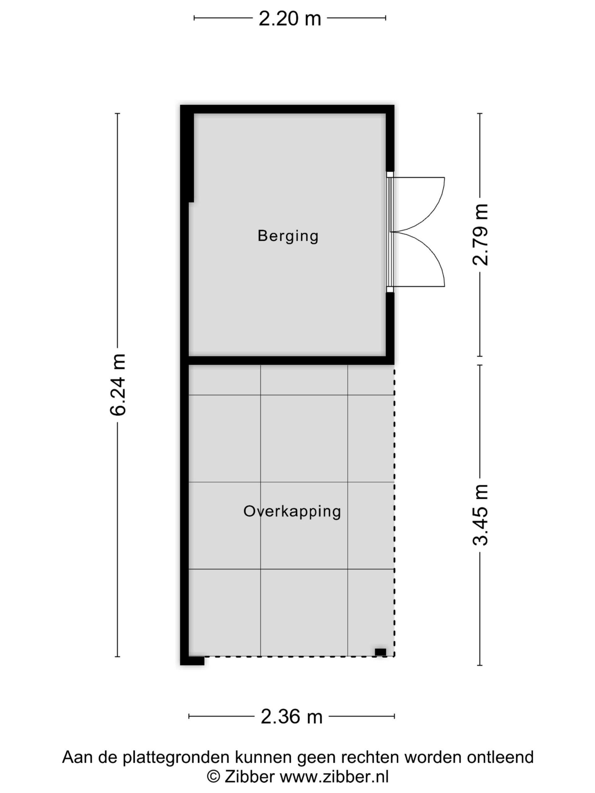 Berging en overkapping
